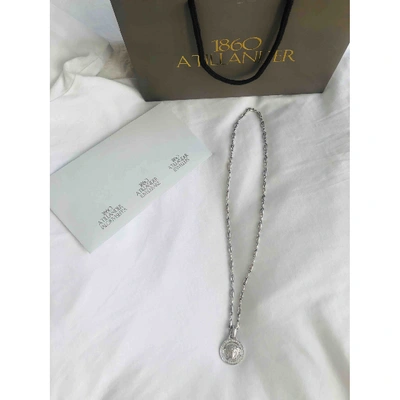 Pre-owned Versace Medusa White Gold Jewellery In Silver