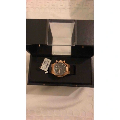 Pre-owned Vacheron Constantin Overseas Black Pink Gold Watch