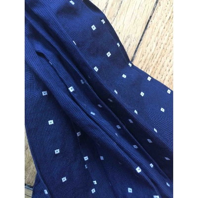 Pre-owned Balenciaga Scarf & Pocket Square In Blue