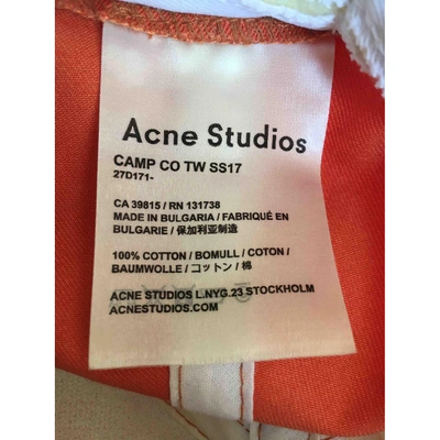 Pre-owned Acne Studios Hat In Orange