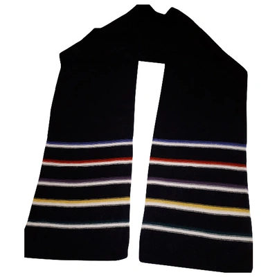 Pre-owned Marc Jacobs Wool Scarf & Pocket Square In Black