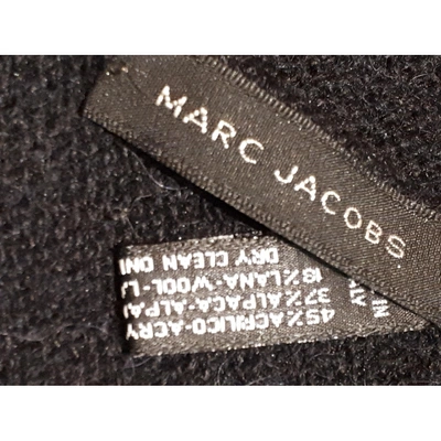 Pre-owned Marc Jacobs Wool Scarf & Pocket Square In Black