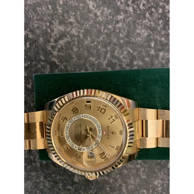 Pre-owned Rolex Sky-dweller Yellow Gold Watch