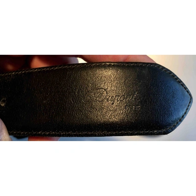 Pre-owned St Dupont Leather Belt In Black