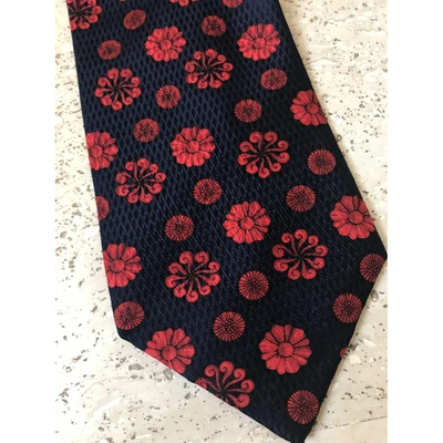 Pre-owned Saint Laurent Silk Tie In Blue