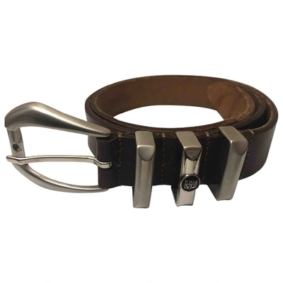 Pre-owned Versace Brown Leather Belt