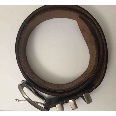 Pre-owned Versace Brown Leather Belt