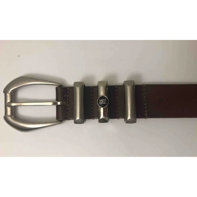 Pre-owned Versace Brown Leather Belt