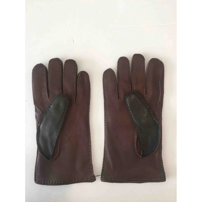 Pre-owned Larusmiani Black Leather Gloves