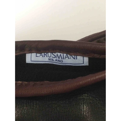 Pre-owned Larusmiani Black Leather Gloves
