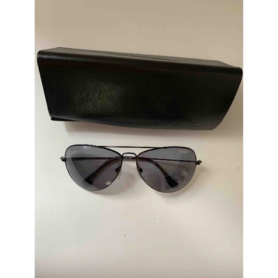 Pre-owned Fendi Black Metal Sunglasses