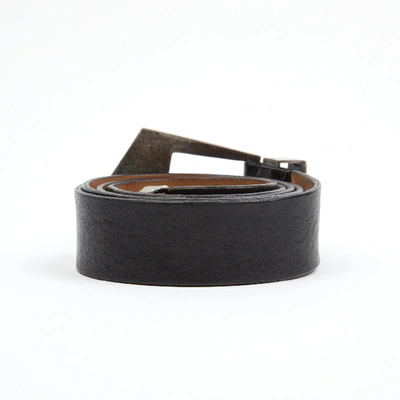 Pre-owned Balmain Black Leather Belt