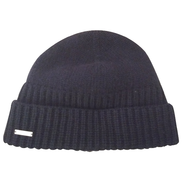 navy wool hat