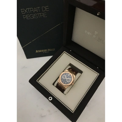 Pre-owned Audemars Piguet Brown Pink Gold Watch