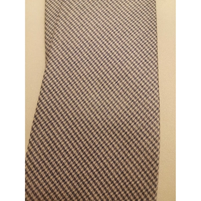 Pre-owned Barba Silk Tie In Grey