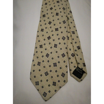 Pre-owned Etro Gold Silk Ties