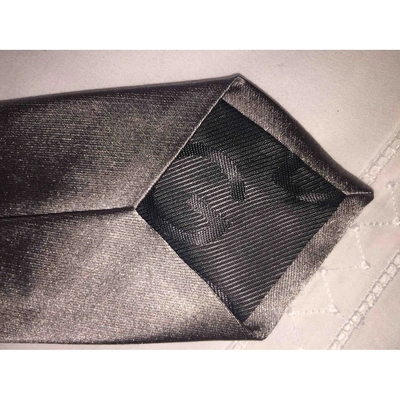 Pre-owned Dolce & Gabbana Silk Tie In Grey
