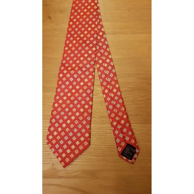 Pre-owned Etro Silk Tie In Red