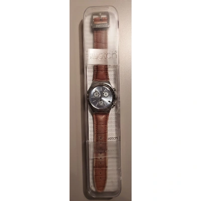 Pre-owned Swatch Watch In Silver