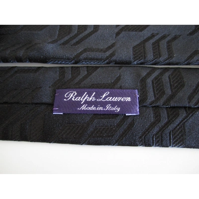 Pre-owned Ralph Lauren Silk Tie In Black