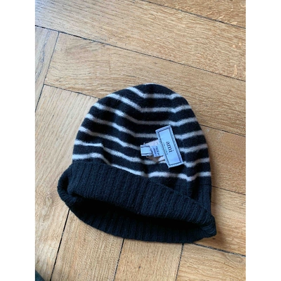 Pre-owned Ami Alexandre Mattiussi Wool Hat In Black