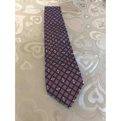 Pre-owned Gucci Silk Tie In Purple