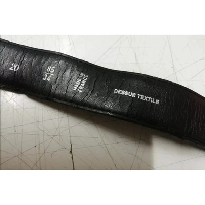 Pre-owned Mugler Black Leather Belt