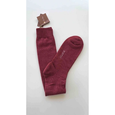 Pre-owned Loro Piana Cashmere Gloves In Burgundy