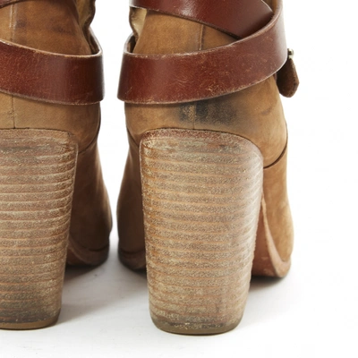 Pre-owned Rag & Bone Camel Leather Ankle Boots