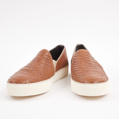 Pre-owned Stuart Weitzman Leather Trainers In Brown