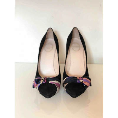 Pre-owned Emilio Pucci Velvet Heels In Multicolour