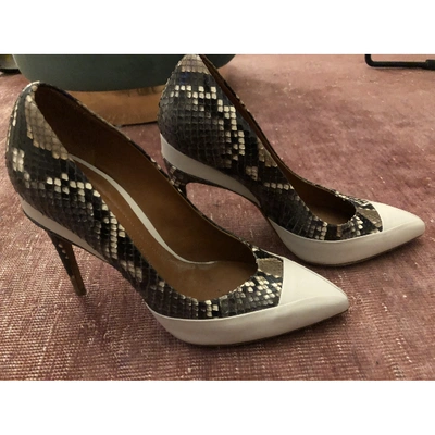 Pre-owned Trussardi Leather Heels In White