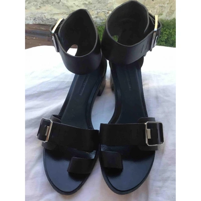 Pre-owned Alexander Wang Leather Sandal In Black