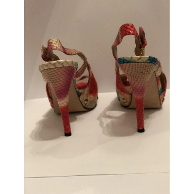 Pre-owned Stuart Weitzman Patent Leather Sandals In Multicolour