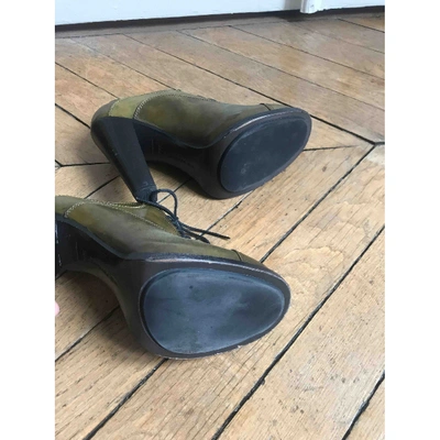 Pre-owned Barbara Bui Leather Flats In Green
