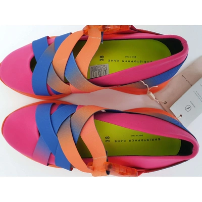 Pre-owned Christopher Kane Multicolour Leather Trainers