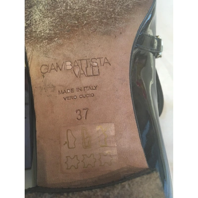 Pre-owned Giambattista Valli Patent Leather Flats In Black