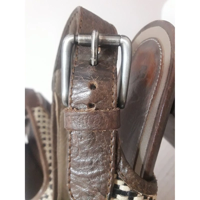 Pre-owned Marni Leather Sandals In Brown