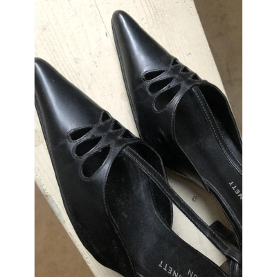Pre-owned Katharine Hamnett Leather Heels In Black