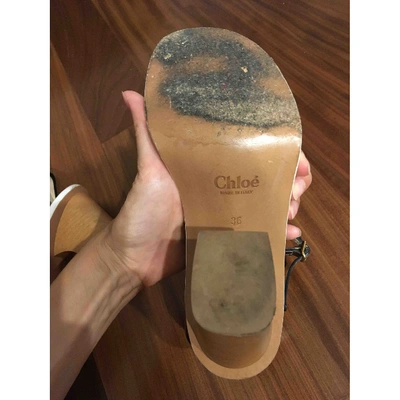 Pre-owned Chloé Leather Sandal In Metallic