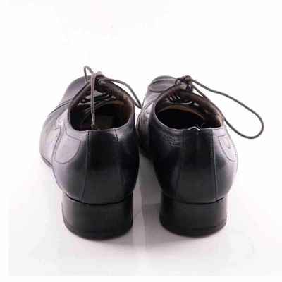 Pre-owned Dries Van Noten Leather Lace Ups In Black