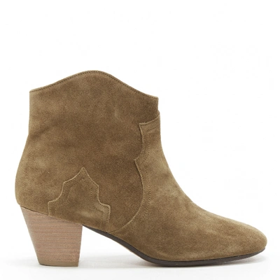 Pre-owned Isabel Marant Étoile Khaki Suede Ankle Boots