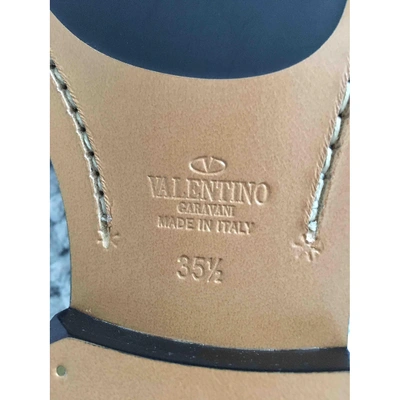 Pre-owned Valentino Garavani Leather Lace Ups In Black
