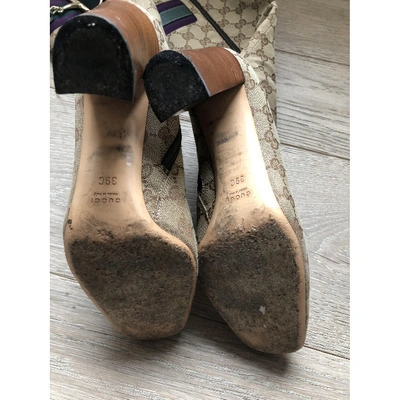 Pre-owned Gucci Beige Cloth Boots