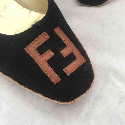 Pre-owned Fendi Black Cloth Espadrilles