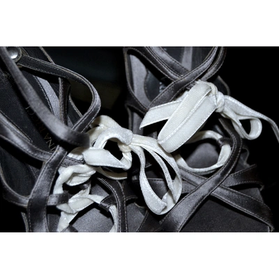 Pre-owned Nina Ricci Cloth Sandals In Anthracite