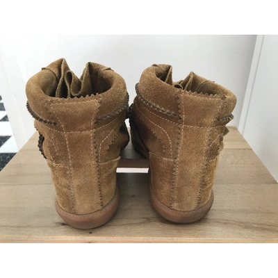 Pre-owned Isabel Marant Betty Leather Trainers In Brown