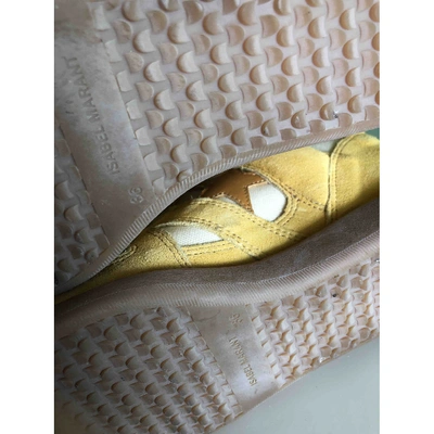 Pre-owned Isabel Marant Bayley Yellow Suede Trainers