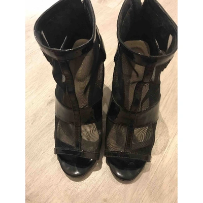 Pre-owned Kat Maconie Cloth Ankle Boots In Black