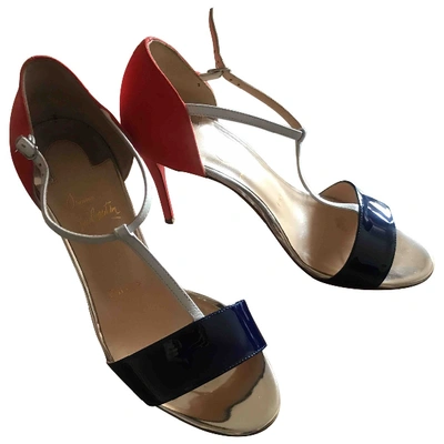 Pre-owned Christian Louboutin Patent Leather Sandals In Multicolour